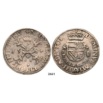 05.05.2013, Auction 2/2661. Netherlands, Spanish Netherlands, 1556­-1714, Geldern, Philip II, 1554-­1598, Patagon 1584, Nimwegen, Silver