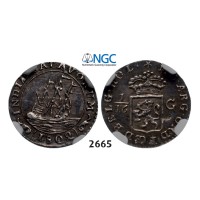 05.05.2013, Auction 2/2665. Netherlands, Batavian Republic, 1799­-1806, 1/16 Gulden 1802, Silver, NGC AU55