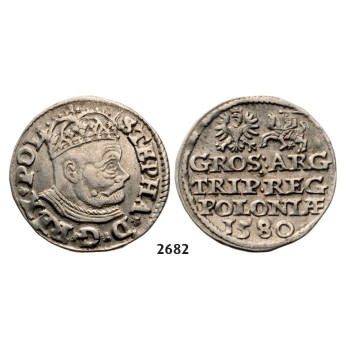 05.05.2013, Auction 2/2682. Poland, Stefan Bathory, 1575­-1586, 3 Groschen (Trojak)1580, Olkusz, Silver