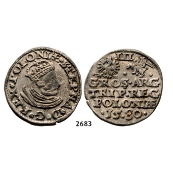 05.05.2013, Auction 2/2683. Poland, Stefan Bathory, 1575­-1586, 3 Groschen (Trojak)1580, Olkusz, Silver