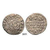 05.05.2013, Auction 2/2691. Poland, Stefan Bathory, 1575­-1586, 3 Groschen (Trojak) 1585, Poznan (Posen) Silver