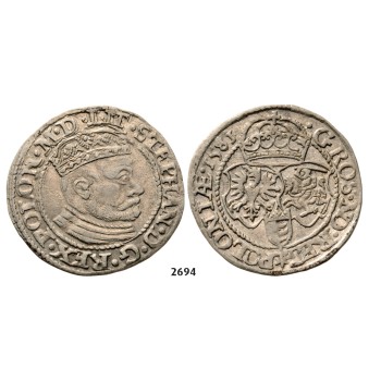 05.05.2013, Auction 2/ 2694. Poland, Stefan Bathory, 1575­-1586, Groschen (Grosz) 1581, Olkusz, Silver