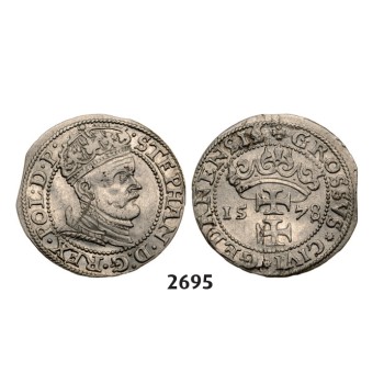 05.05.2013, Auction 2/2695. Poland, For Danzig, Groschen (Grosz) 1578, Gdansk (Danzig) Silver