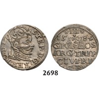 05.05.2013, Auction 2/2698. Poland, For Riga, 3 Groschen (Trojak) 1584, Riga, Silver