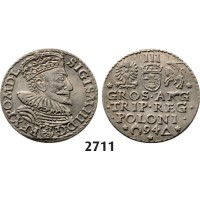 05.05.2013, Auction 2/2711. Poland, Sigismund III. Vasa, 1587­-1632, 3 Groschen (Trojak) 1594, Malbork (Marienburg) Silver