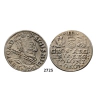 05.05.2013, Auction 2/2725. Poland, Sigismund III. Vasa, 1587­-1632, 3 Groschen (Trojak) 1600, Cracow, Silver
