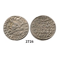 05.05.2013, Auction 2/2726. Poland, Sigismund III. Vasa, 1587­-1632, 3 Groschen (Trojak) 1601, Cracow, Silver