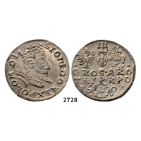 05.05.2013, Auction 2/2728. Poland, Sigismund III. Vasa, 1587­-1632, 3 Groschen (Trojak) 1607, Cracow, Silver