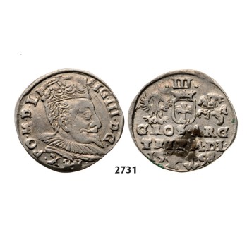 05.05.2013, Auction 2/2731. Poland, For Lithuania, 3 Groschen (Trojak) 1598, Vilnius, Silver