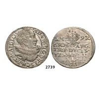 05.05.2013, Auction 2/2739. Poland, Duchy of Cieszyn (Silesia), Adam Waclaw, 1579-­1617, 3 Groschen (Trojak) 1592, Silver