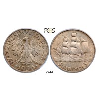 05.05.2013, Auction 2/2744. Poland, Second Republic of Poland, 1919-­1939, 5 Zlotych 1936, Warsaw, Silver, PCGS MS63