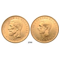 05.05.2013, Auction 2/2799. Romania, Carol I, 1866­-1914, 100 Lei, No Date (1906) Brussels, GOLD