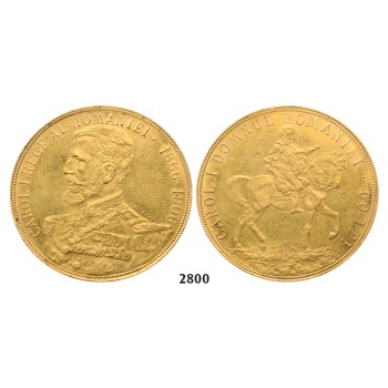05.05.2013, Auction 2/ 2800. Romania, Carol I, 1866­-1914,50 Lei, No Date (1906) Brussels, GOLD