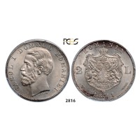 05.05.2013, Auction 2/ 2816. Romania, Carol I, 1866­-1914, 2 Lei 1881­-V, Vienna, Silver, PCGS MS65