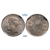 05.05.2013, Auction 2/2820. Romania, Carol I, 1866­-1914, Leu 1870­-C, Bucharest, NGC MS64