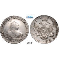 05.05.2013, Auction 2/2856. Russia, Anna, 1730-­1730, Rouble (Rubel) 1751-­СПБ, St. Petersburg, Silver, NGC AU