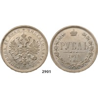 05.05.2013, Auction 2/2901. Russia, Alexander II, 1854-­1881, Rouble (Rubel) 1878-­СПБ/НФ, St. Petersburg, Silver