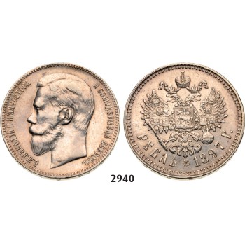 05.05.2013, Auction 2/ 2940. Russia, Nicholas II, 1894-­1918, Rouble (Rubel) 1897 (**) Brussels, Silver