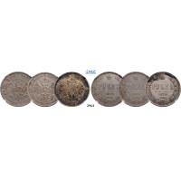 05.05.2013, Auction 2/2964. Russia, Lots, Silver lot, 3 coins!