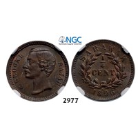 05.05.2013, Auction 2/2977. Sarawak, Charles J. Brooke, Rajah, 1868­-1917, ¼ Cent 1896, Copper, NGC MS63BN
