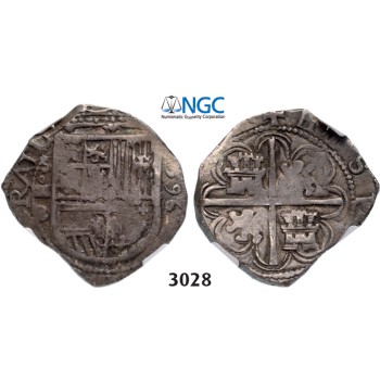 05.05.2013, Auction 2/3028. Spain, Philip II, 1556-­1598, 4 Reales 1596­-B, Seville, Silver, NGC VF35