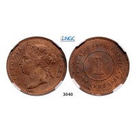 05.05.2013, Auction 2/3040. Straits Settlements (Singapore/Malaysia), Victoria, 1837-­1901, Cent 1883, Bronze, NGC MS63RB