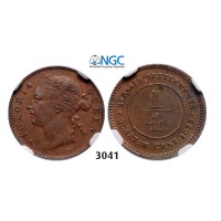 05.05.2013, Auction 2/3041. Straits Settlements (Singapore/Malaysia), Victoria, 1837-­1901, ¼ Cent 1873, Bronze, NGC MS62BN