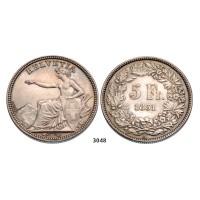 05.05.2013, Auction 2/3048. Switzerland, Helvetian Republic, 5 Francs 1851-­A, Paris, Silver