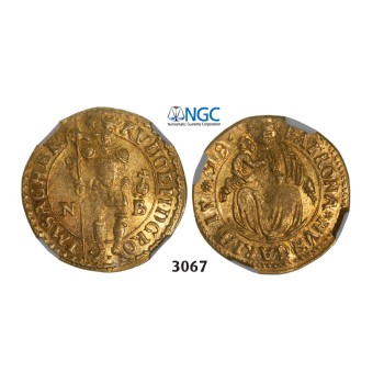 05.05.2013, Auction 2/3067. Transylvania, Habsburg occupation under Rudolph II, 1598­-1604, Ducat 1599­-NB, Nagybanya, GOLD, NGC MS62