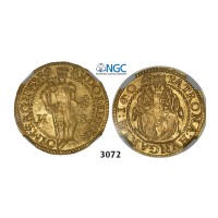 05.05.2013, Auction 2/3072. Transylvania, Habsburg occupation under Rudolph II, 1598­-1604, Ducat 1604­-NB, Nagybanya, GOLD , NGC MS64