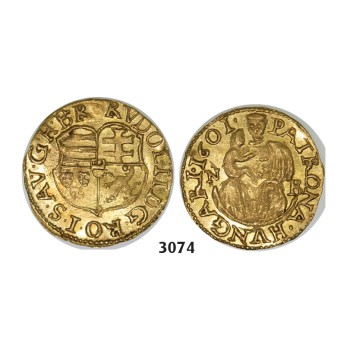 05.05.2013, Auction 2/3074. Transylvania, Habsburg occupation under Rudolph II, 1598­-1604, ¼ Ducat (Denar struck in gold) 1601­-NB, Nagybanya, GOLD