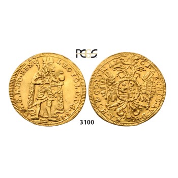 05.05.2013, Auction 2/3100. Transylvania, Leopold I, 1690­-1705, Ducat 1701-­FT, Klausenburg, GOLD, PCGS AU