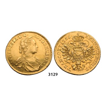 05.05.2013, Auction 2/3129. Transylvania, Maria Theresia, 1740-­1780, Ducat 1756, Karlsburg, GOLD