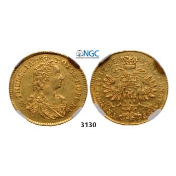 05.05.2013, Auction 2/3130. Transylvania, Maria Theresia, 1740-­1780, Ducat 1763, Karlsburg, GOLD, NGC AU58