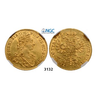 05.05.2013, Auction 2/3132. Transylvania, Maria Theresia, 1740-­1780, Ducat 1765, Karlsburg, GOLD, NGC AU58
