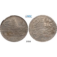 05.05.2013, Auction 2/3154. Turkey, Selim III, AH1203-­1222 (1789­-1807 AD), Yuzluk AH1203 "Year 1" (1789) Islambul (Instanbul) Silver, NGC MS64