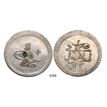 05.05.2013, Auction 2/3155. Turkey, Selim III, AH1203-­1222 (1789­-1807 AD), Yirmilik (20 Para) AH1203 Year 2 (1790) Islambul (Instanbul) Silver