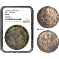 A8/024, Austria, Archduke Ferdinand, 2 Taler ND (1601-04) Hall Mint, Silver, Dav-8110 (8111 is the correct c.f), M/T# 313, Die 1/2, Exceptional piece, Lovely lustrous example, NGC AU58, Top Pop and single finest graded!