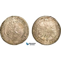 A8/551, Switzerland, Graubünden Haldenstein, Georg Philipp, Gulden (2/3 Taler) 1691, Silver, D.T. 1598b. HMZ 2-537h, Old cabinet toning, EF