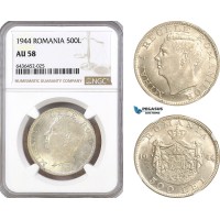 AH1, Romania, Mihai I, 500 Lei 1944, Bucharest Mint, Schäffer/Stambuliu 128, NGC AU58