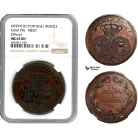 AH737, Portugal, ND Bronze Medal, Real Casa Pia, Lisabon, NGC MS64BN