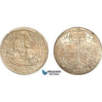 AI610, Austria, Sigismund Franz, 15 Kreuzer 1664, Hall Mint, Silver (5.99g) Weak struck, VF-EF