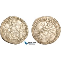 AI630, Hungary, Karl Robert, Groschen ND (1330-32) S-Lis, Schmöllnitz Mint, Silver (2.56g) Huszár: 448, Scratch, VF-EF