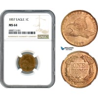 AI946, United States, Flying Eagle Cent 1857, Philadelphia Mint, NGC MS64