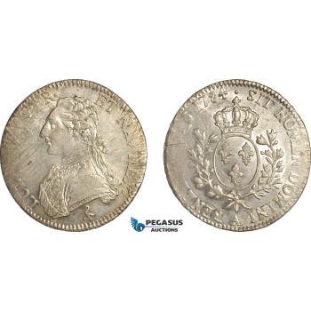 A6/97, France, Louis XVI, Ecu 1784 A, Paris Mint, Silver (29.54g) Gad. 356, Adjustment marks, lustrous EF-UNC