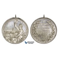 AA008 Germany, Saxony Silver Medal 1901 (Ø39mm, 20.8g) Weissenfels Pistol Shooting Contest, Very Rare! 