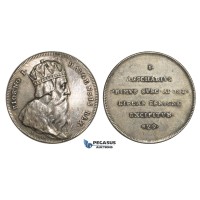 AA014, Sweden, Silver Medal (c. 1700) (Ø33mm, 14g) by Hedlinger, King Bjorn I