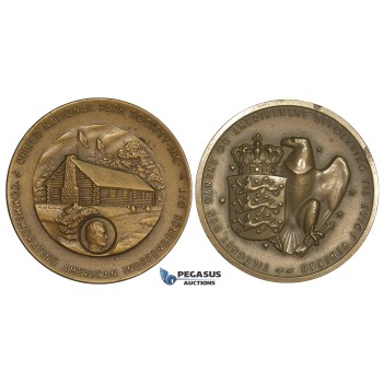 AA178, Denmark & United States, Bronze Medal ND (Ø38mm, 28.3g) American Independence Day, Rebild National Park