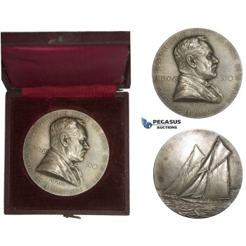 AA184, France, Silvered Bronze Medal 1922 (Ø49.6mm, 46.5g) by Dropsy, Alphonse Rio, Ships