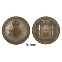 AA186, Germany & Poland , Bronze Medal 1826 (Ø47.5mm, 54.6g) by Loos & Gube, Breslau Masonic Lodge